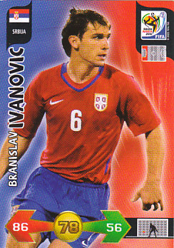 Branislav Ivanovic Serbia Panini 2010 World Cup #323